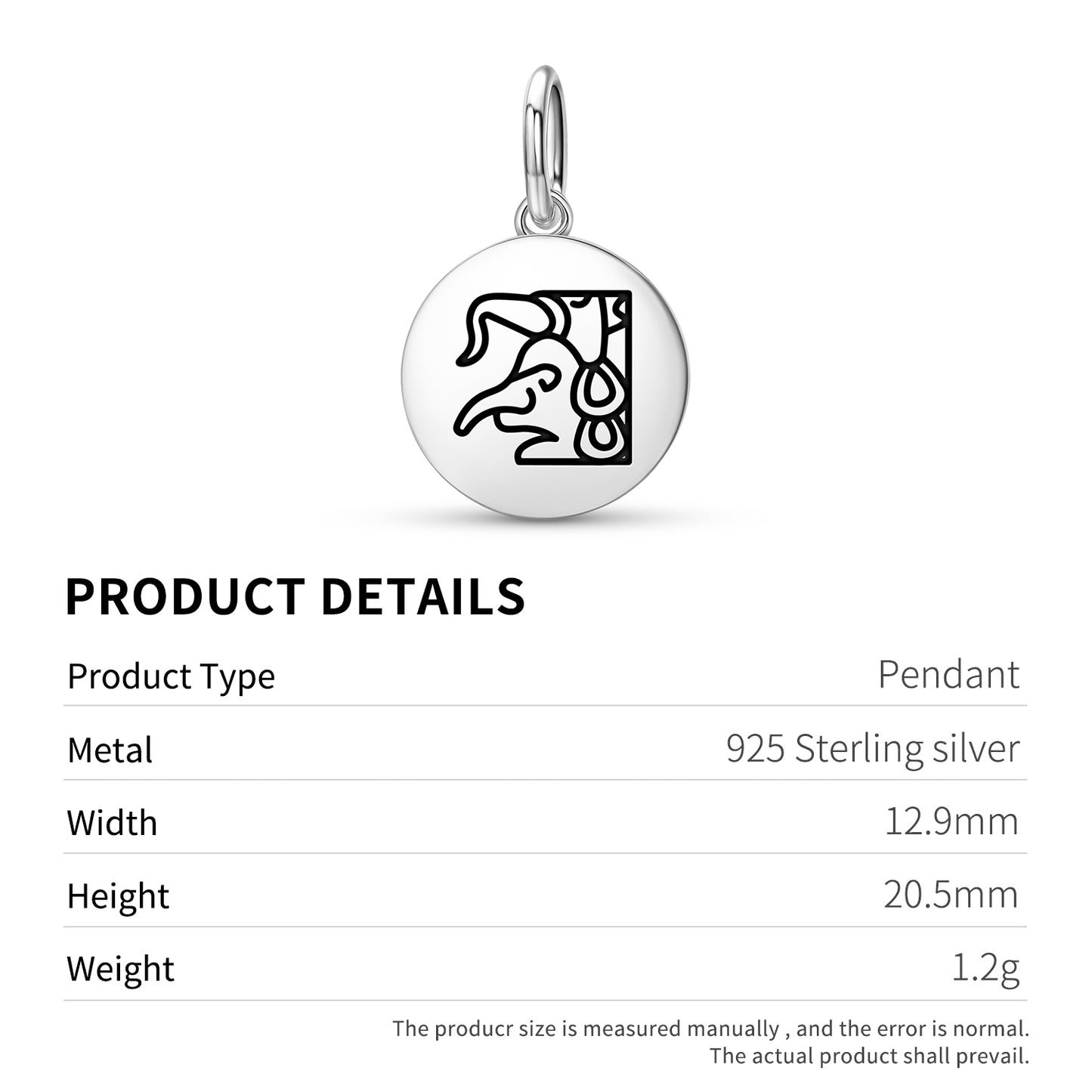 Chaac Mayan Symbols Pendant Dangle Charm