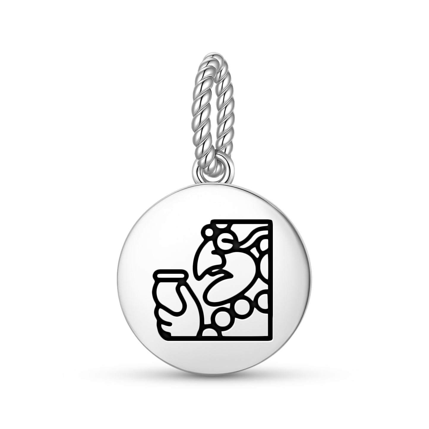 Itzamna Mayan Symbols Pendant Dangle Charm