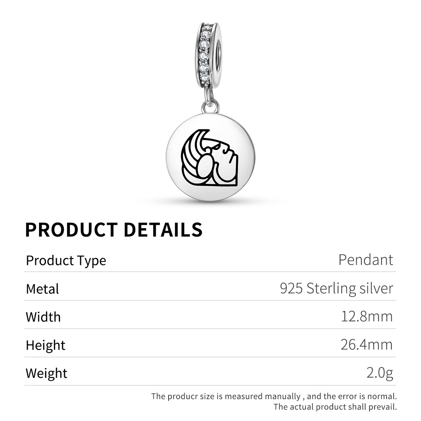 Teel Kusam Mayan Symbols Pendant Dangle Charm