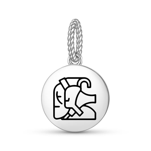 Yum Kaax Mayan Symbols Pendant Dangle Charm