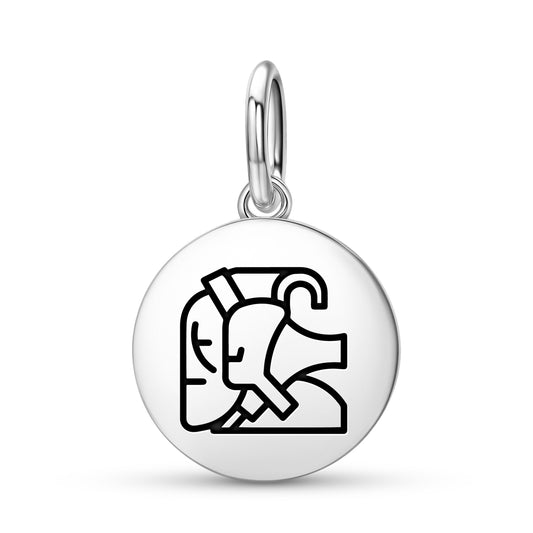 Yum Kaax Mayan Symbols Pendant Dangle Charm