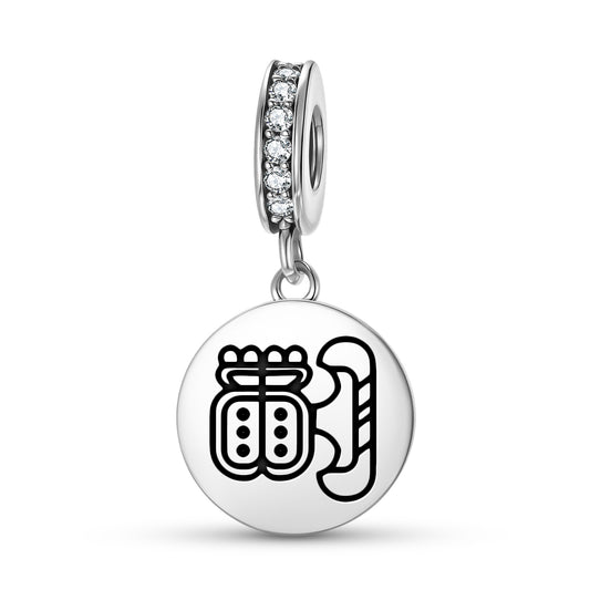 Cold house of Xibalba Mayan Symbols Pendant Dangle Charm