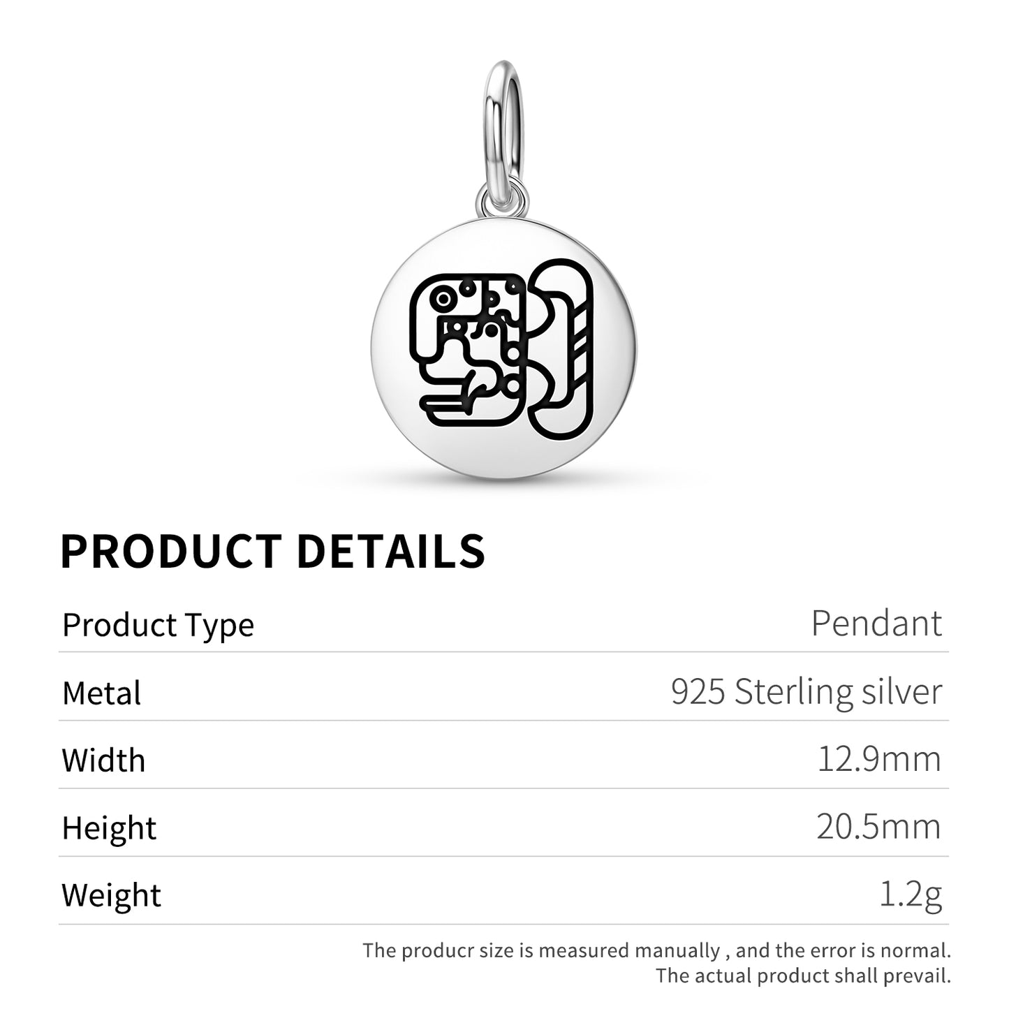 Jaguar house of Xibalba Mayan Symbols Pendant Dangle Charm