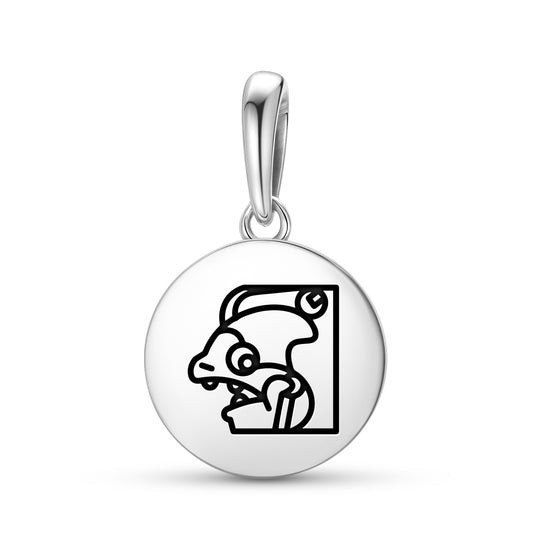 Ah Puch Mayan Symbols Pendant Dangle Charm