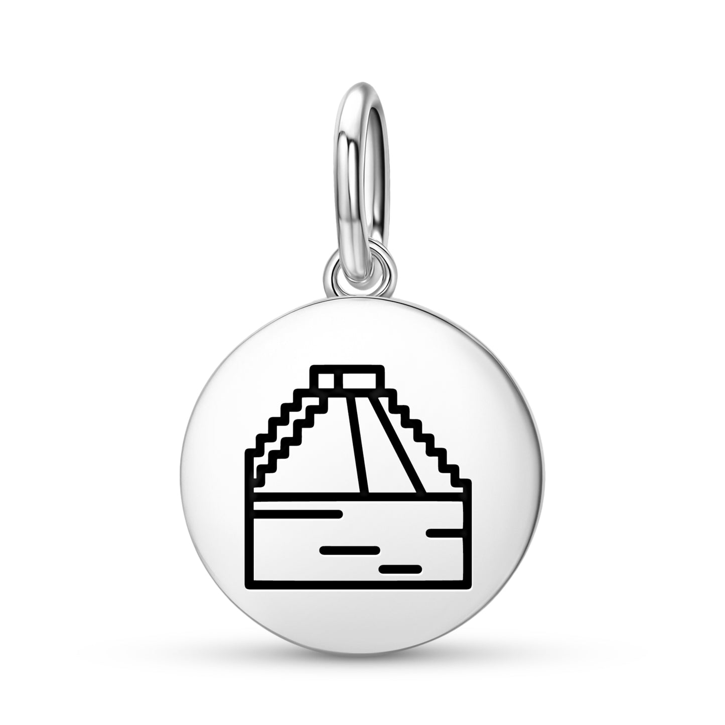 Templo de Kukulkán El Castillo Mayan Symbols Pendant Dangle Charm