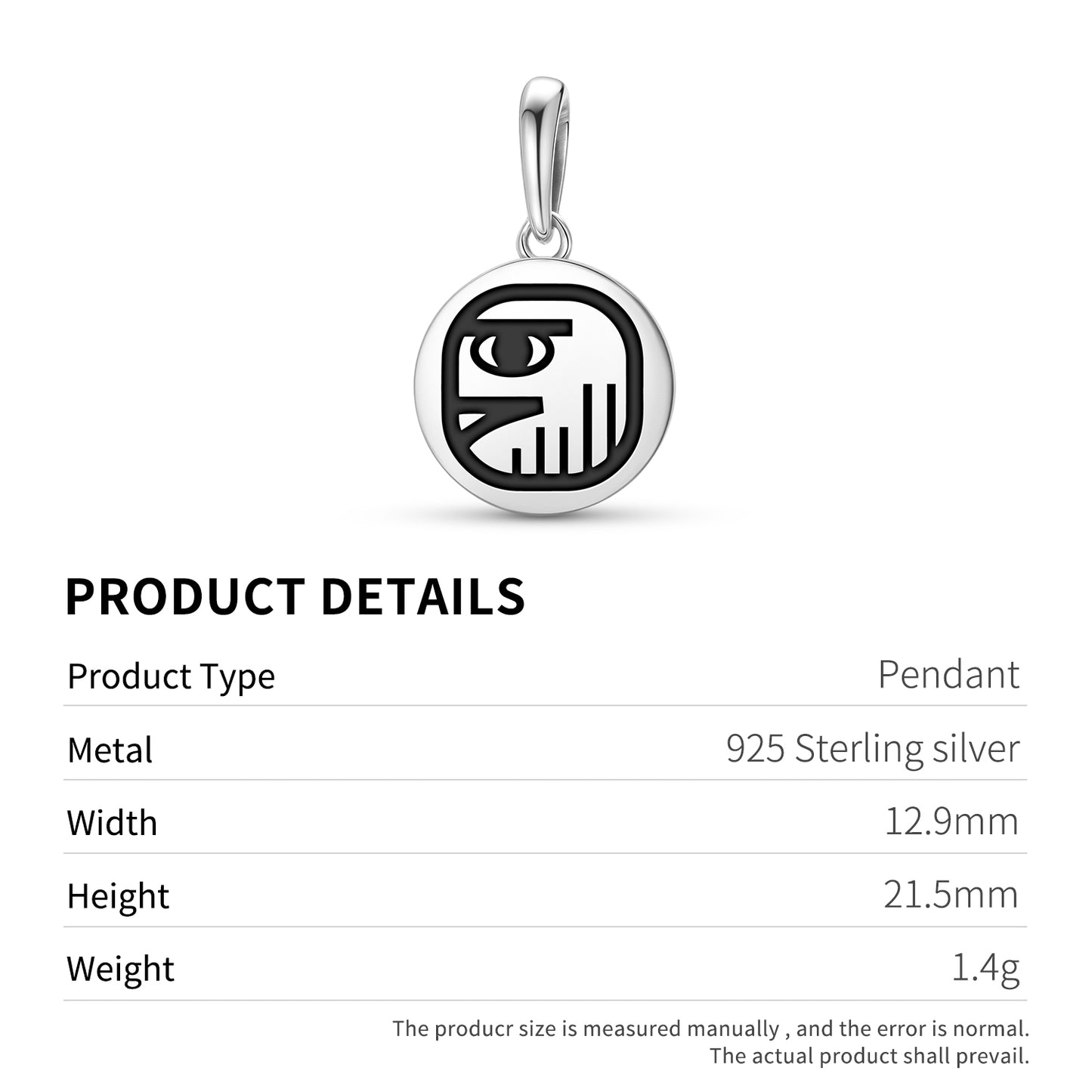 Men Mayan Symbols Pendant Dangle Charm