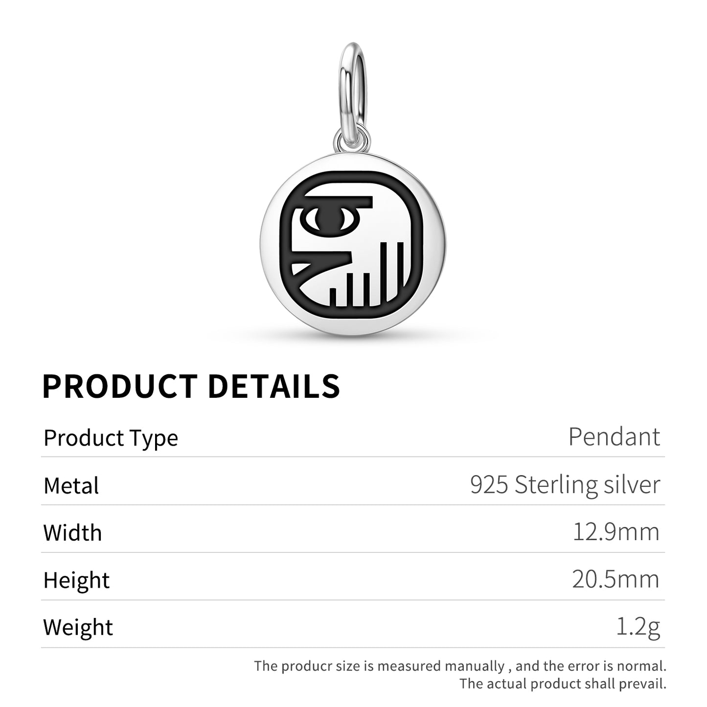 Men Mayan Symbols Pendant Dangle Charm