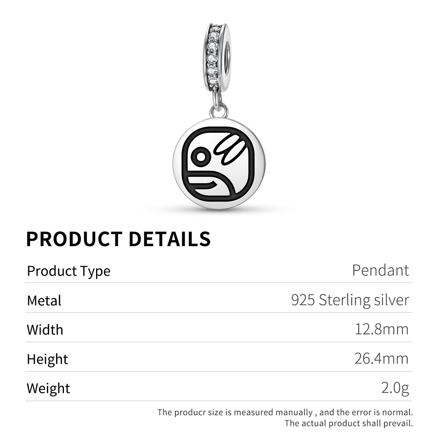 Ok Mayan Symbols Pendant Dangle Charm