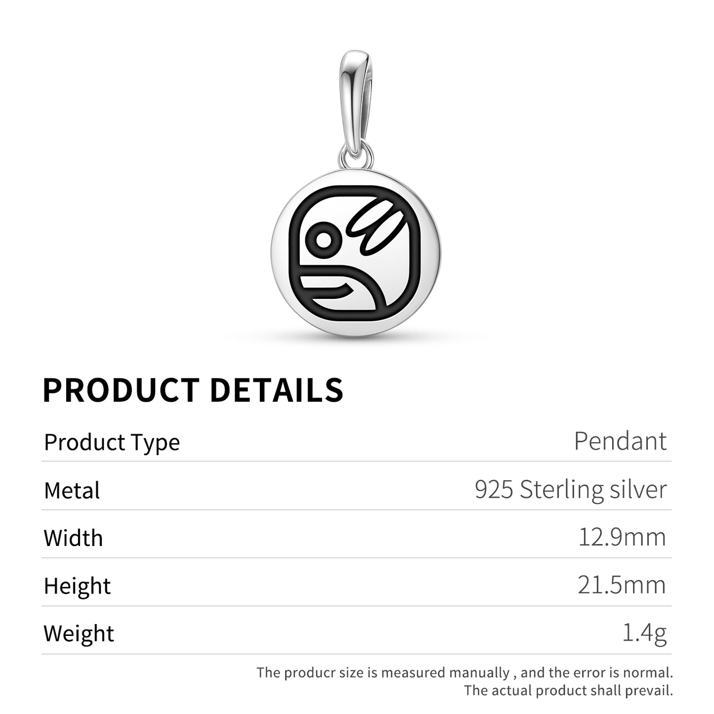 Ok Mayan Symbols Pendant Dangle Charm