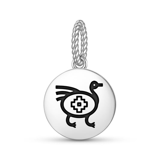 Ñandú Mapuche Symbols Pendant Dangle Charm