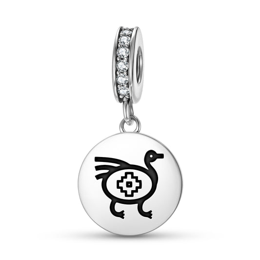 Ñandú Mapuche Symbols Pendant Dangle Charm