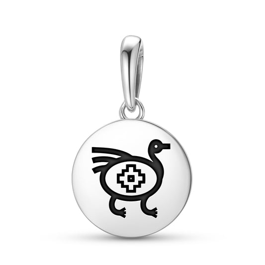 Ñandú Mapuche Symbols Pendant Dangle Charm