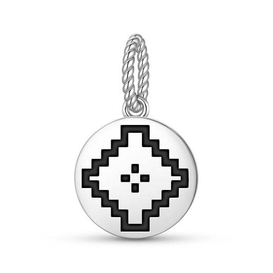 Cruz simétrica Mapuche Symbols Pendant Dangle Charm