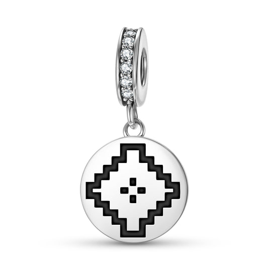 Cruz simétrica Mapuche Symbols Pendant Dangle Charm