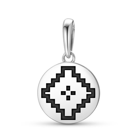 Cruz simétrica Mapuche Symbols Pendant Dangle Charm