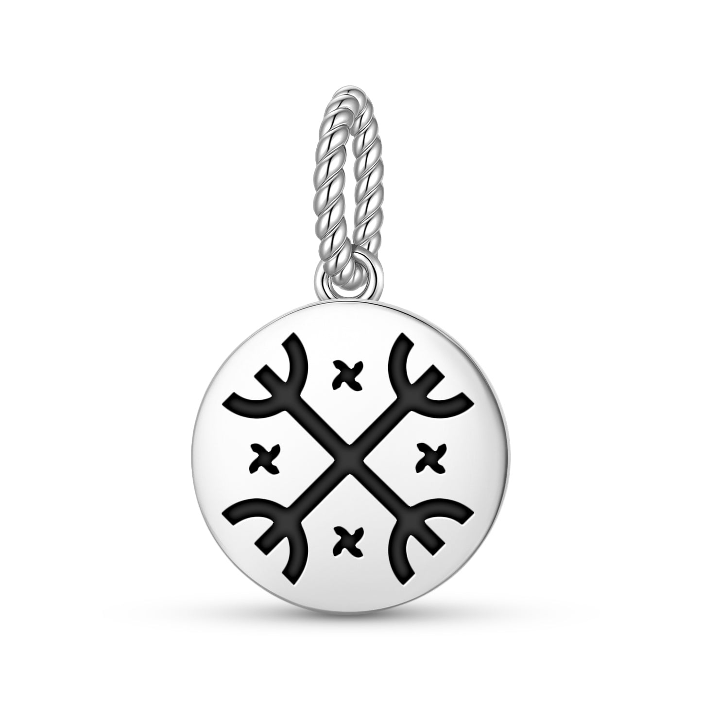 Kultrun Mapuche Symbols Pendant Dangle Charm