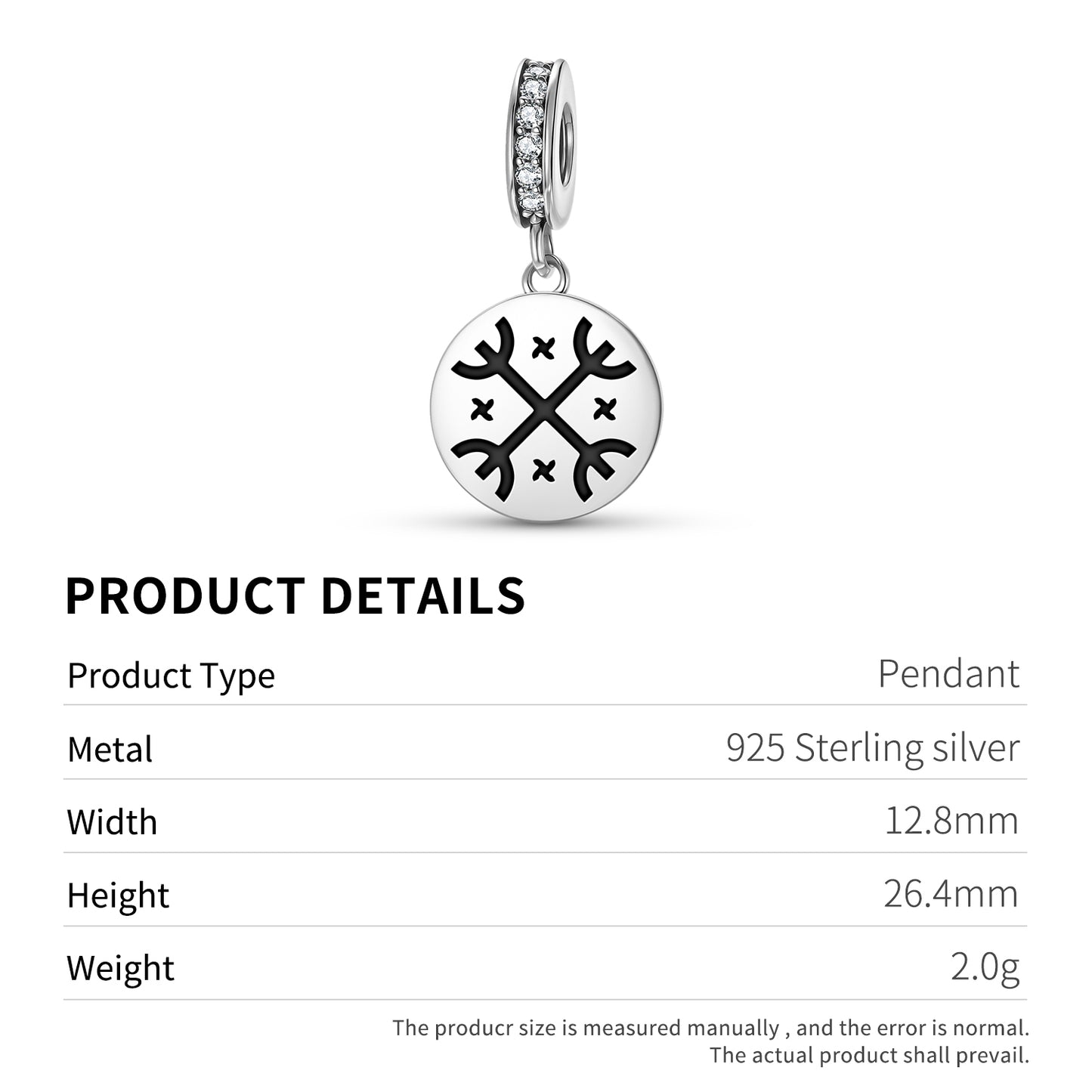 Kultrun Mapuche Symbols Pendant Dangle Charm