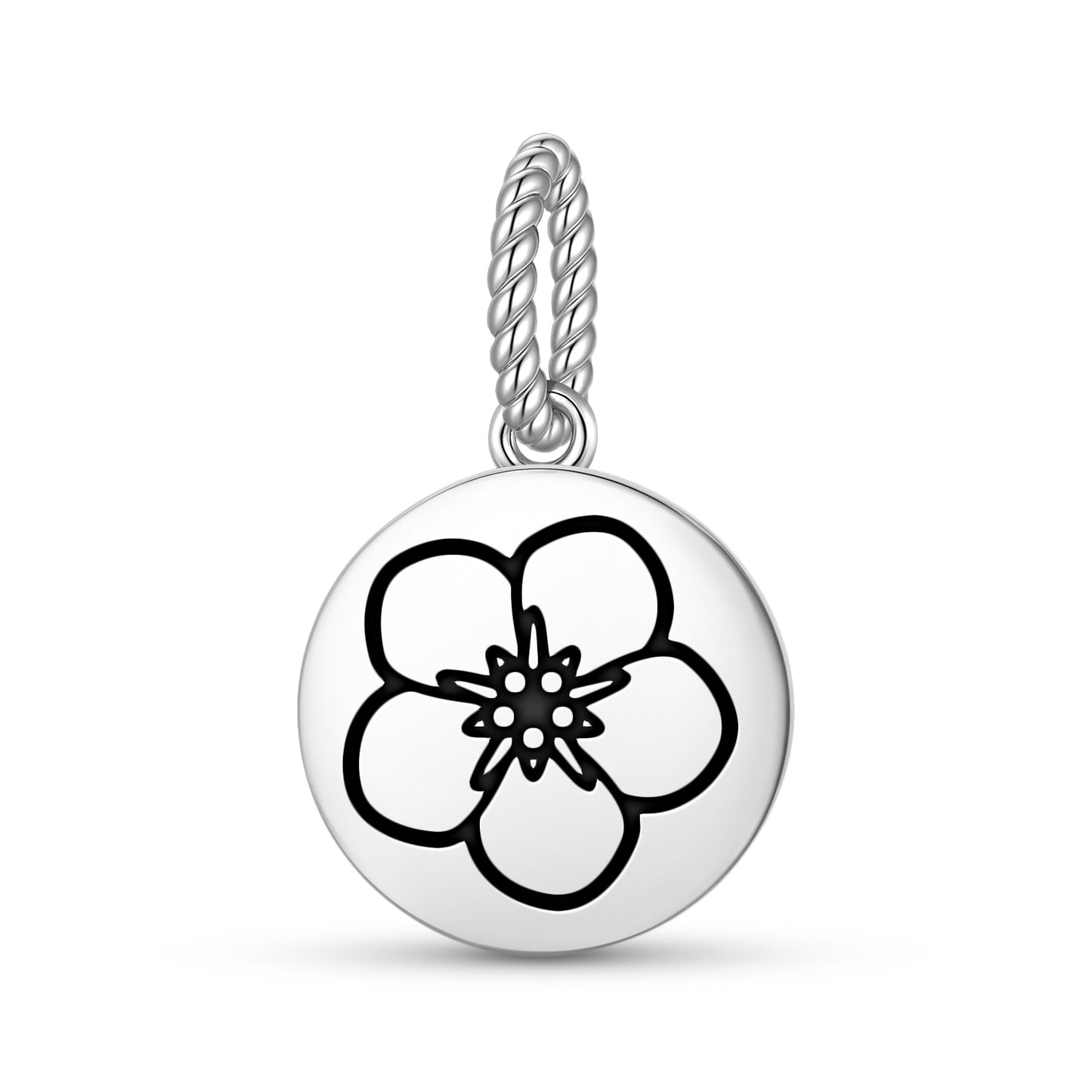 Forget Me Not Flowers Symbols Pendant Dangle Charm