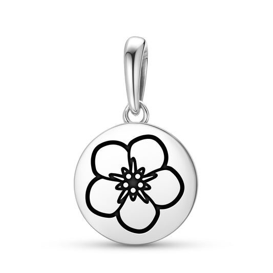 Forget Me Not Flowers Symbols Pendant Dangle Charm