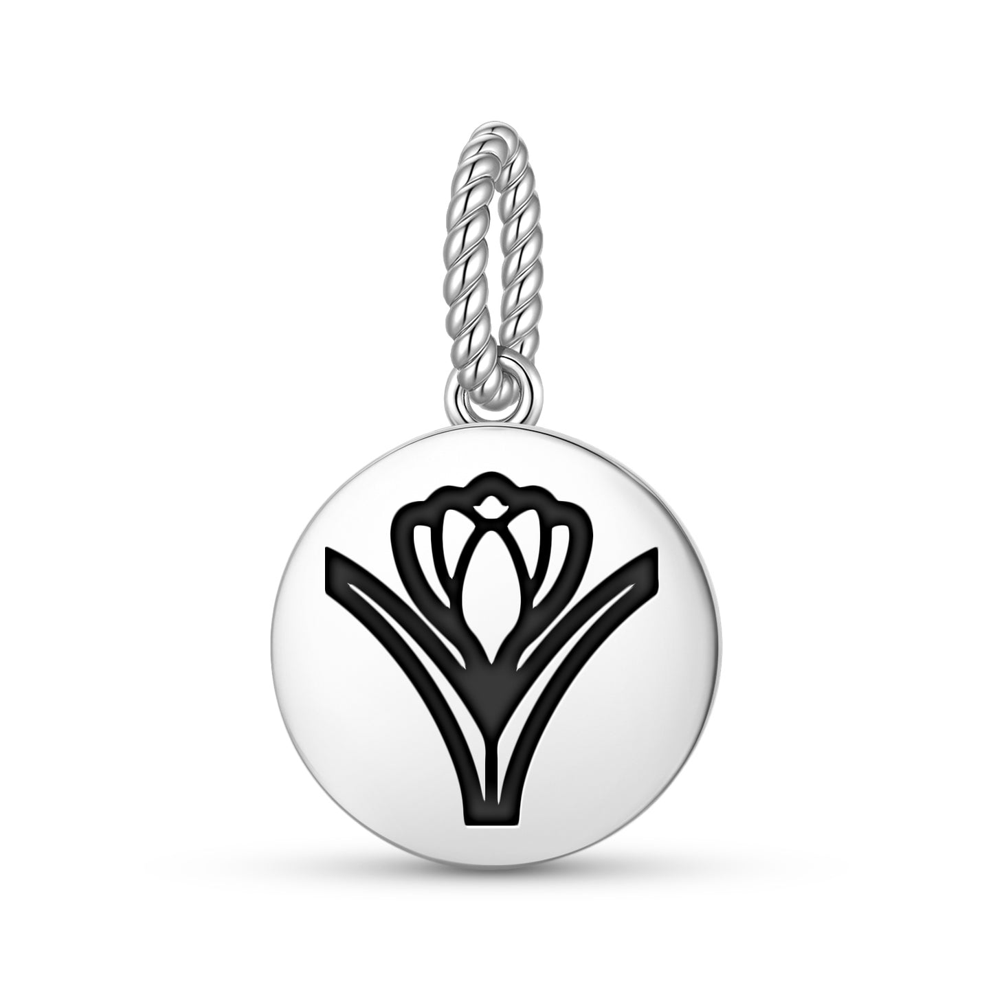 Crocus Flowers Symbols Pendant Dangle Charm