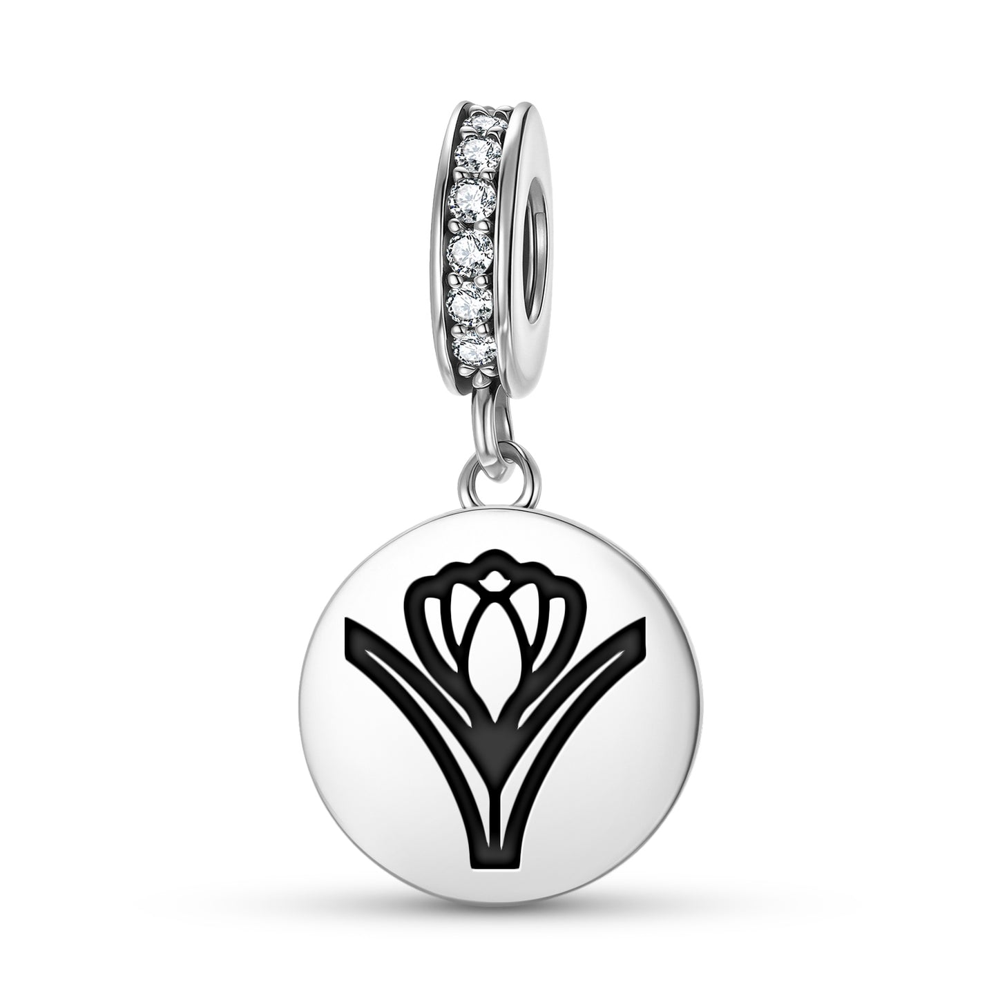 Crocus Flowers Symbols Pendant Dangle Charm