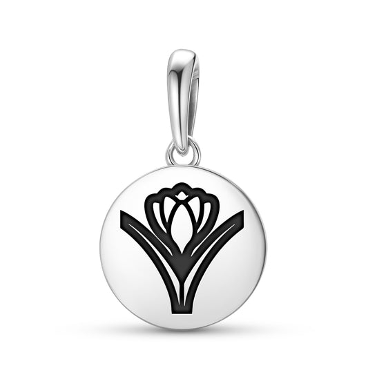 Crocus Flowers Symbols Pendant Dangle Charm