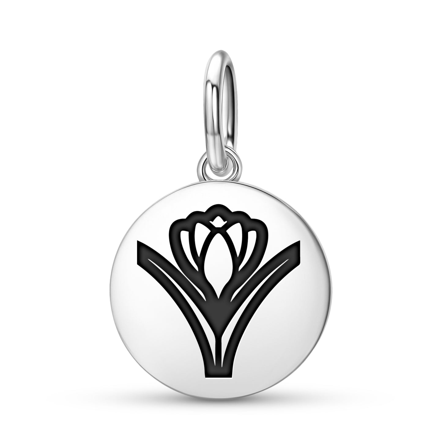 Crocus Flowers Symbols Pendant Dangle Charm