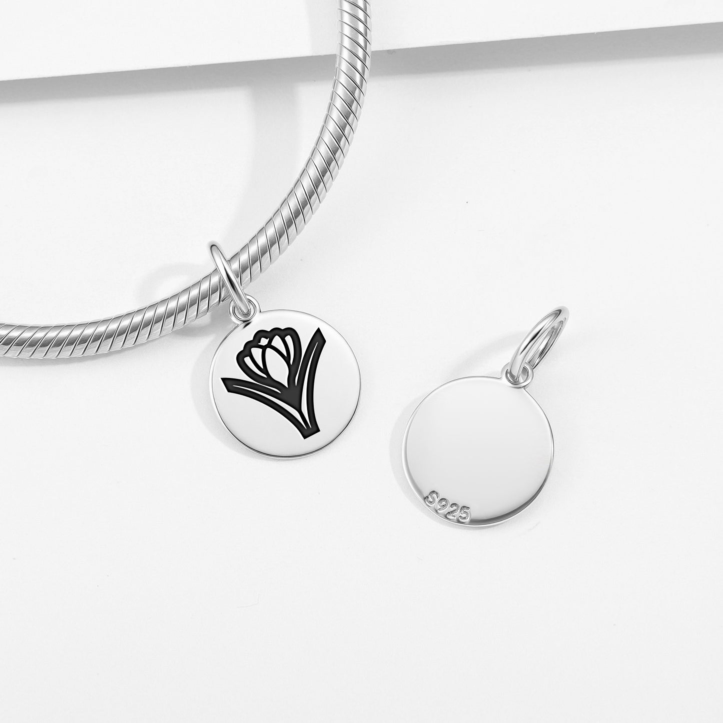 Crocus Flowers Symbols Pendant Dangle Charm