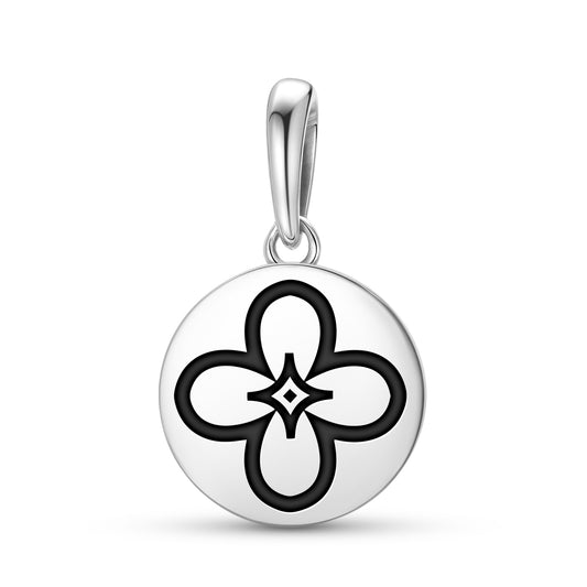 Lilac Flowers Symbols Pendant Dangle Charm