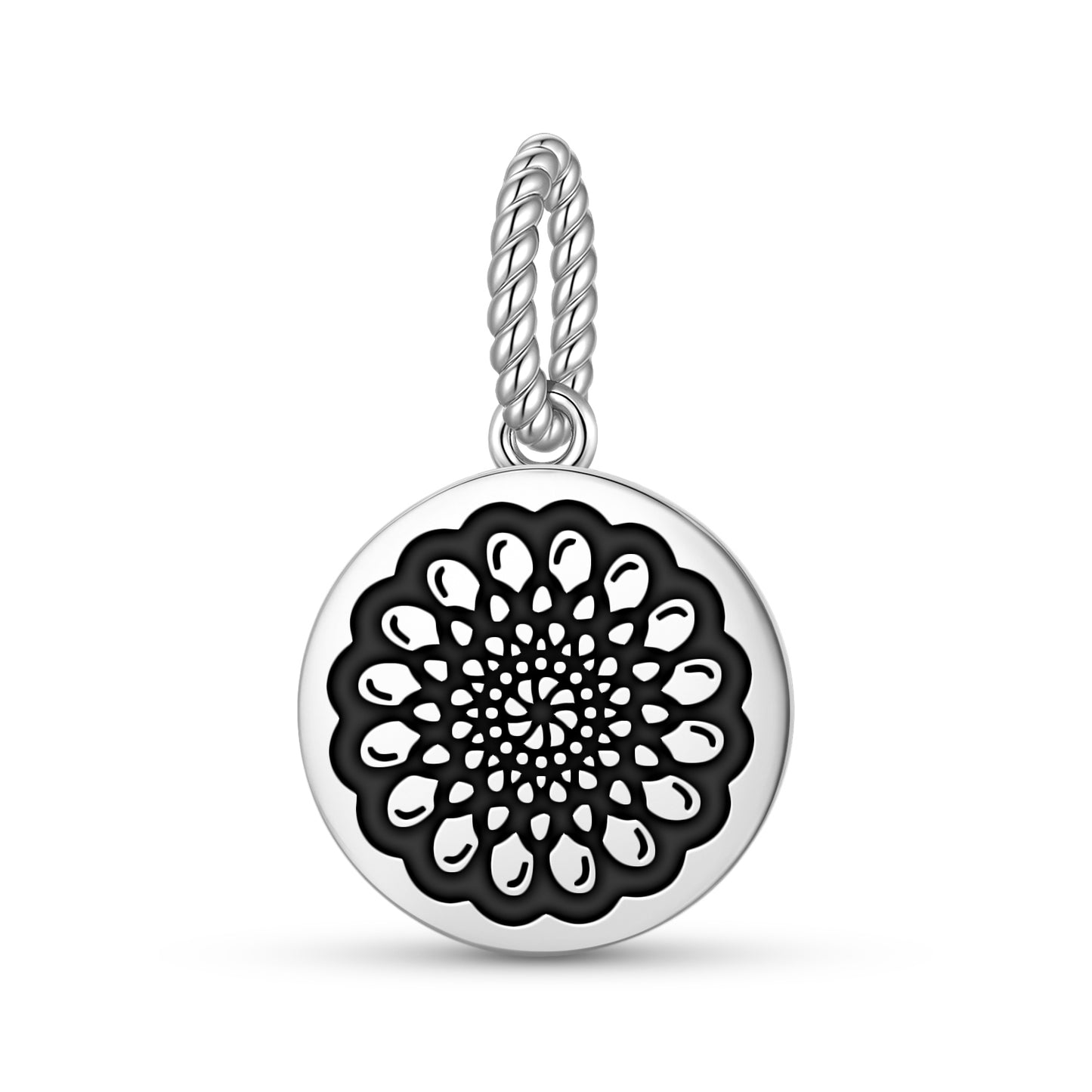 Zinnia Flowers Symbols Pendant Dangle Charm