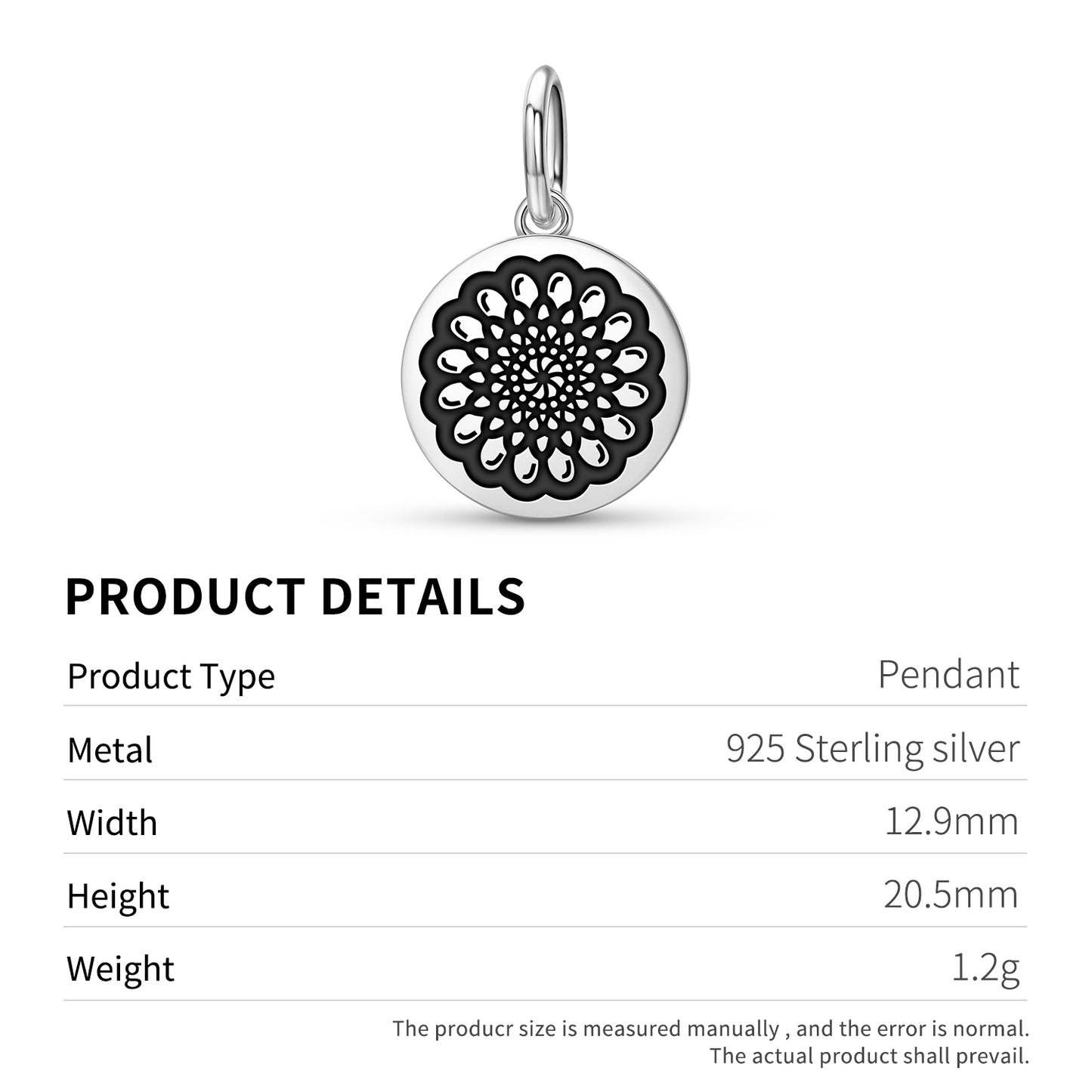 Zinnia Flowers Symbols Pendant Dangle Charm