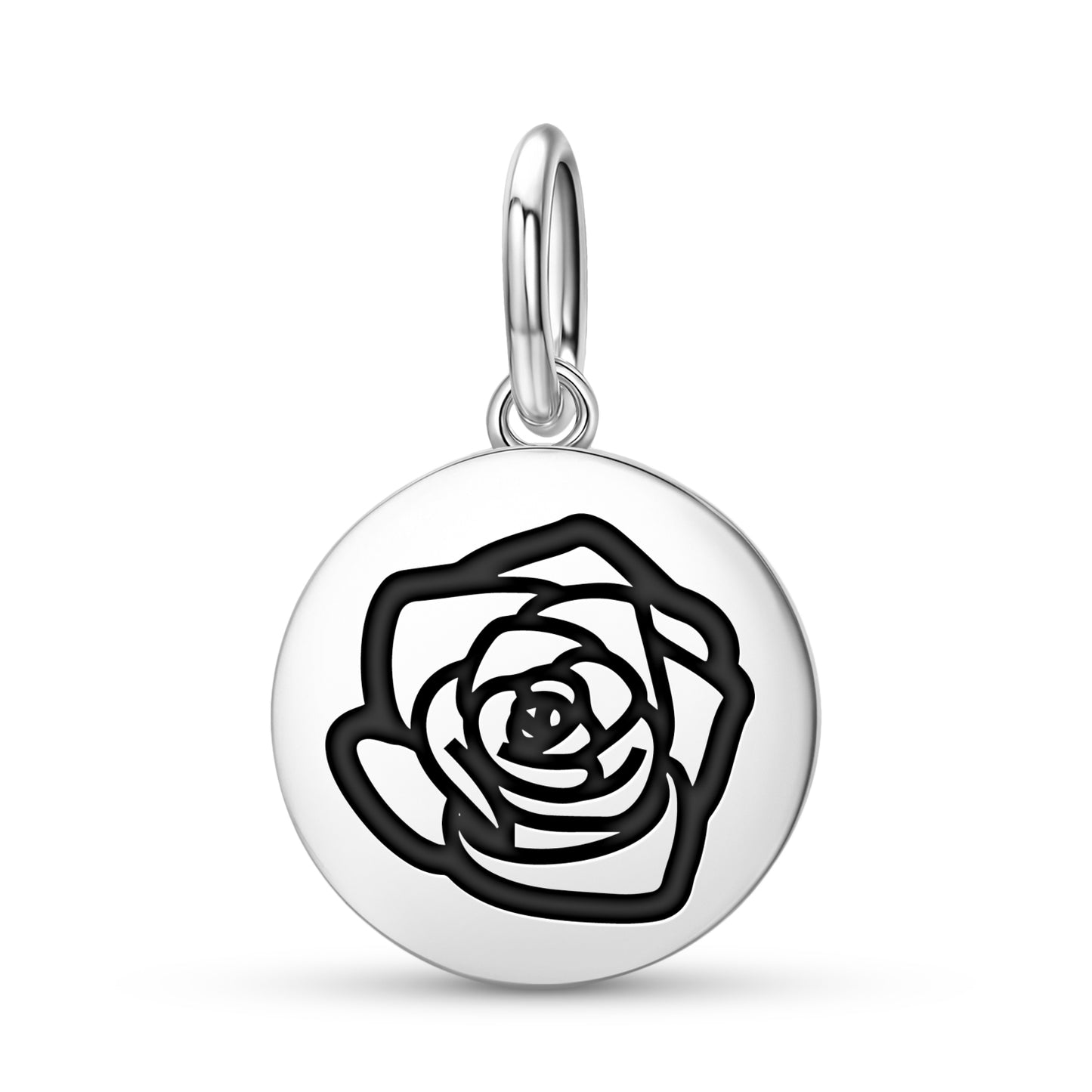 Rose Flowers Symbols Pendant Dangle Charm