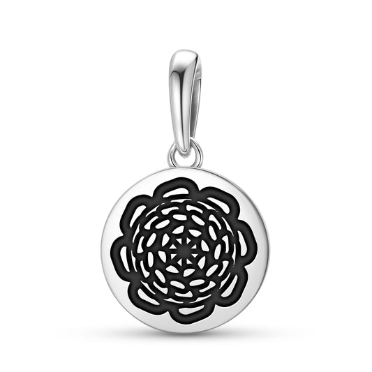 Chrysanthemum Flowers Symbols Pendant Dangle Charm
