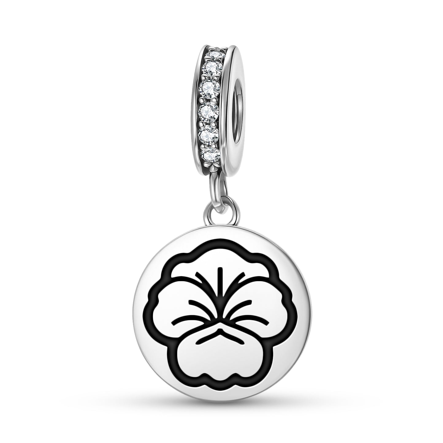 Pansy Flowers Symbols Pendant Dangle Charm