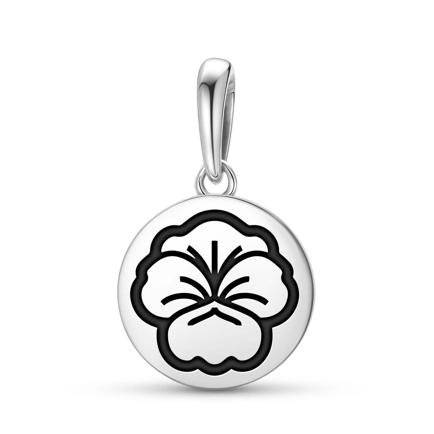 Pansy Flowers Symbols Pendant Dangle Charm