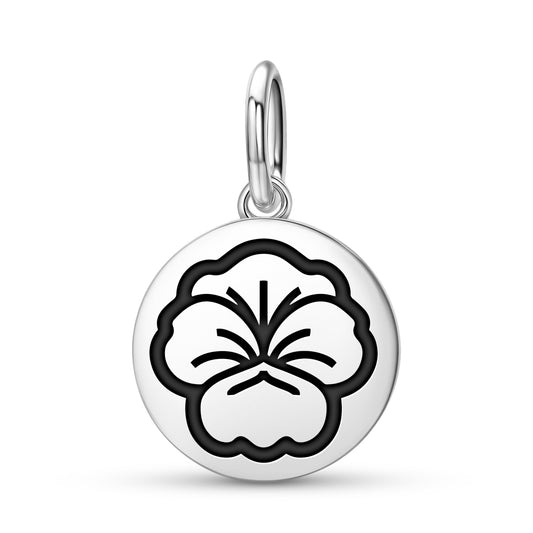 Pansy Flowers Symbols Pendant Dangle Charm