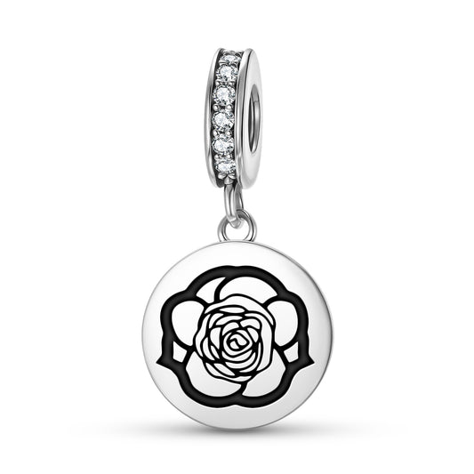 Carnation Flowers Symbols Pendant Dangle Charm