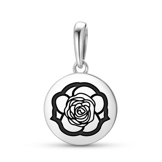 Carnation Flowers Symbols Pendant Dangle Charm