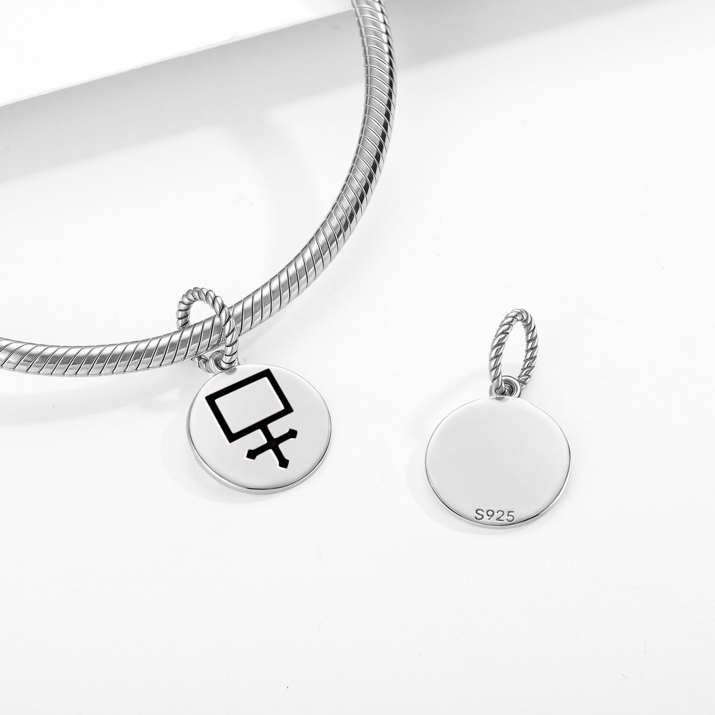 Potash Alchemy Symbols Pendant Dangle Charm