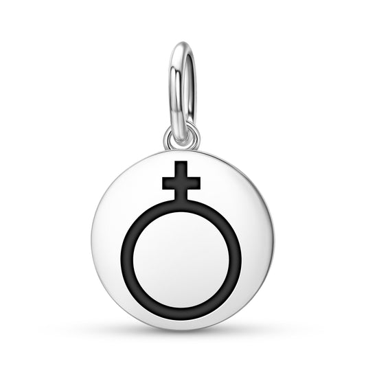 Antimony Alchemy Symbols Pendant Dangle Charm