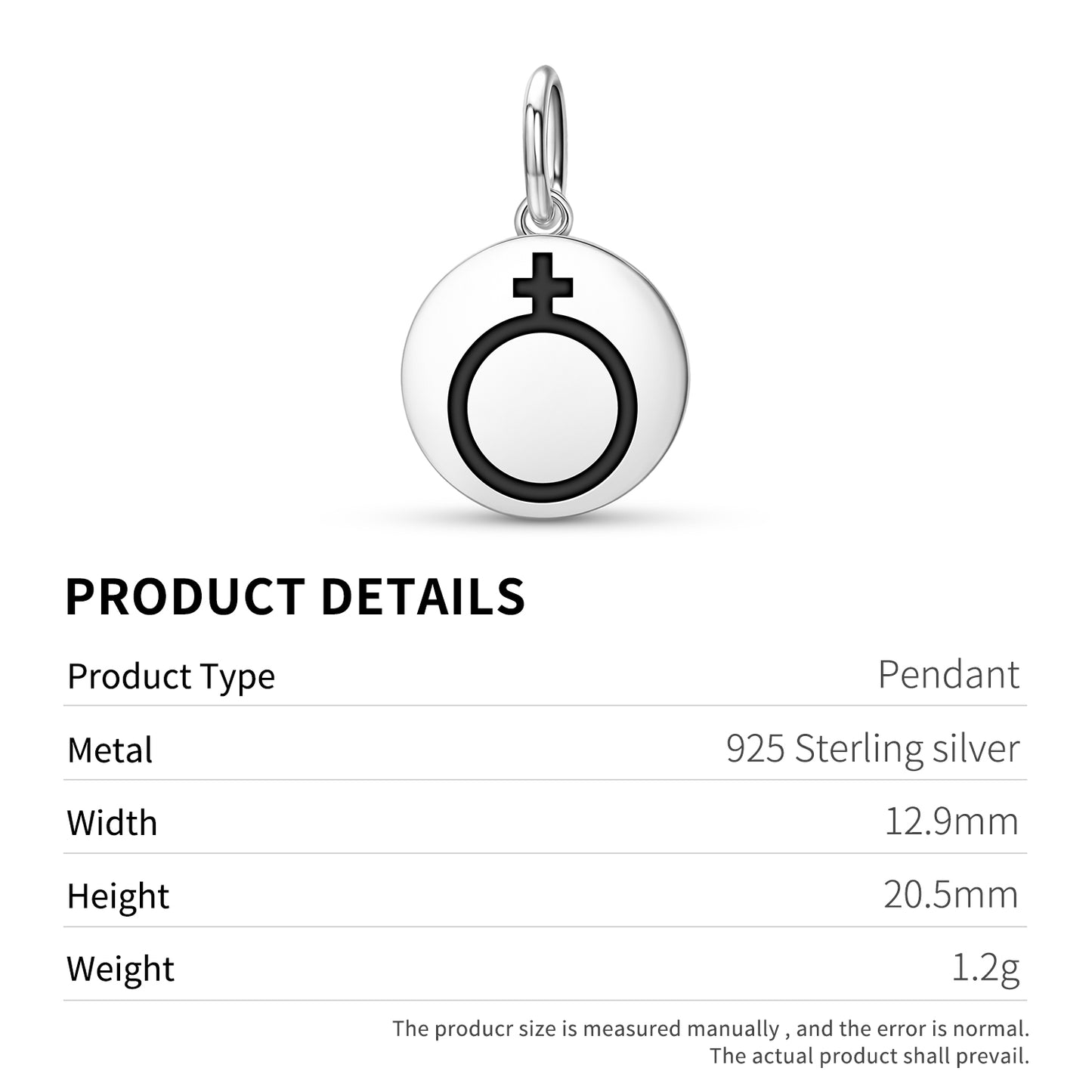 Antimony Alchemy Symbols Pendant Dangle Charm