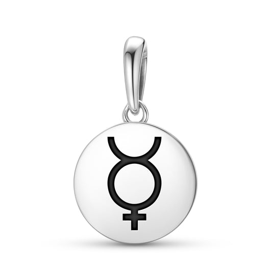 Mercury Alchemy Symbols Pendant Dangle Charm