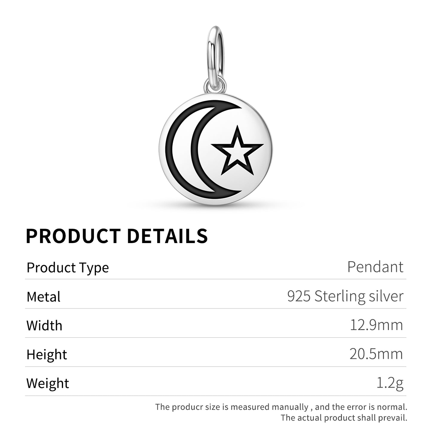 Star and crescent Islam Symbols Pendant Dangle Charm