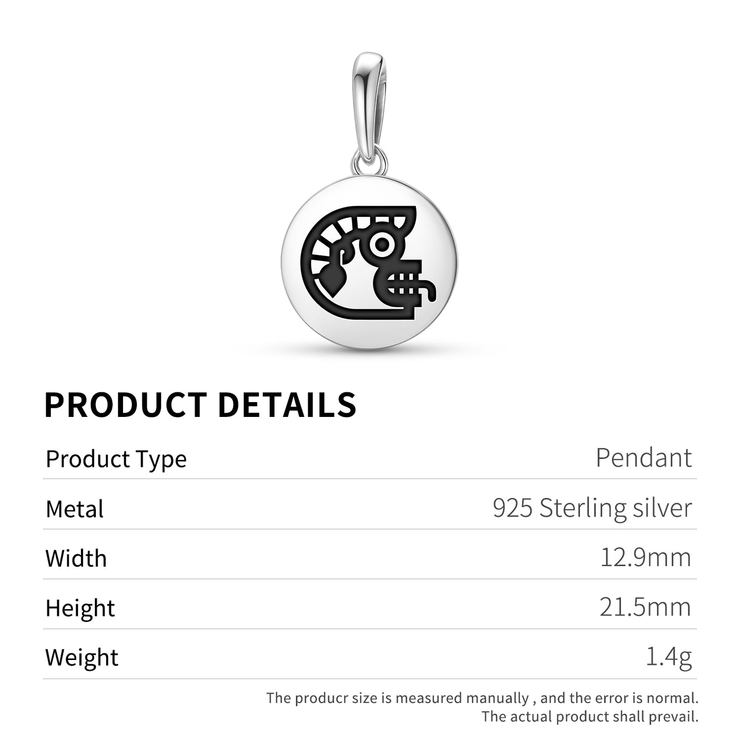 Ozomahtli Aztec Symbols Pendant Dangle Charm