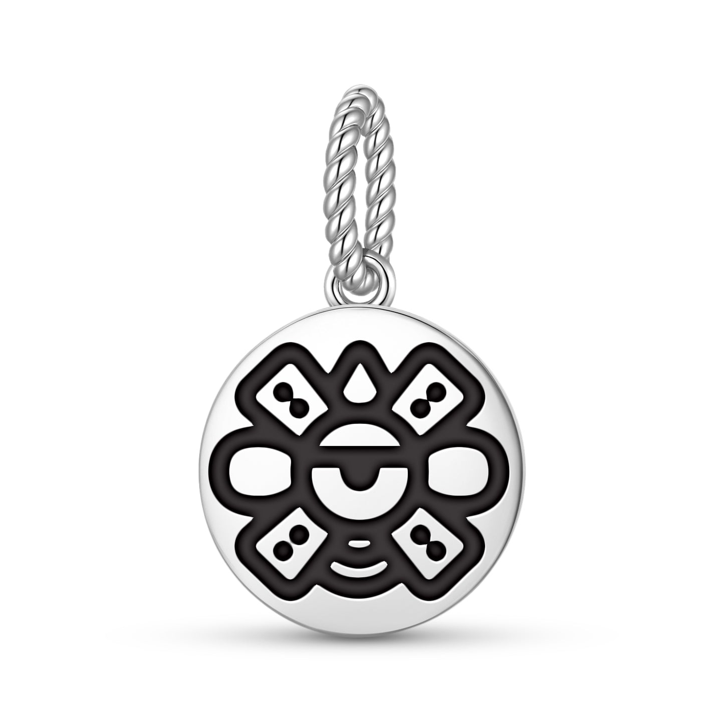 Ollin Aztec Symbols Pendant Dangle Charm