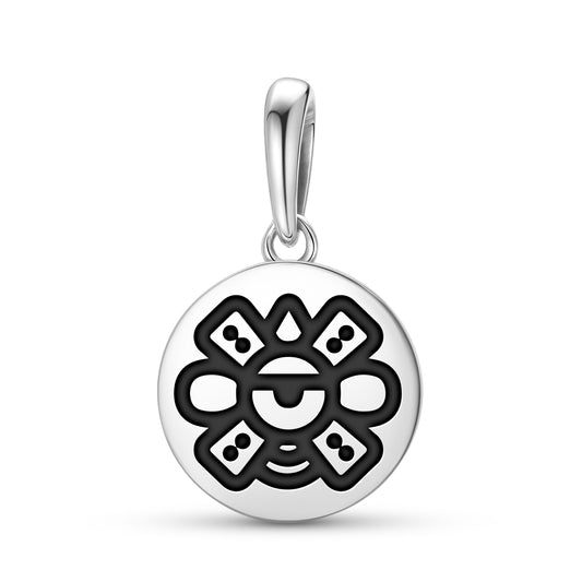 Ollin Aztec Symbols Pendant Dangle Charm