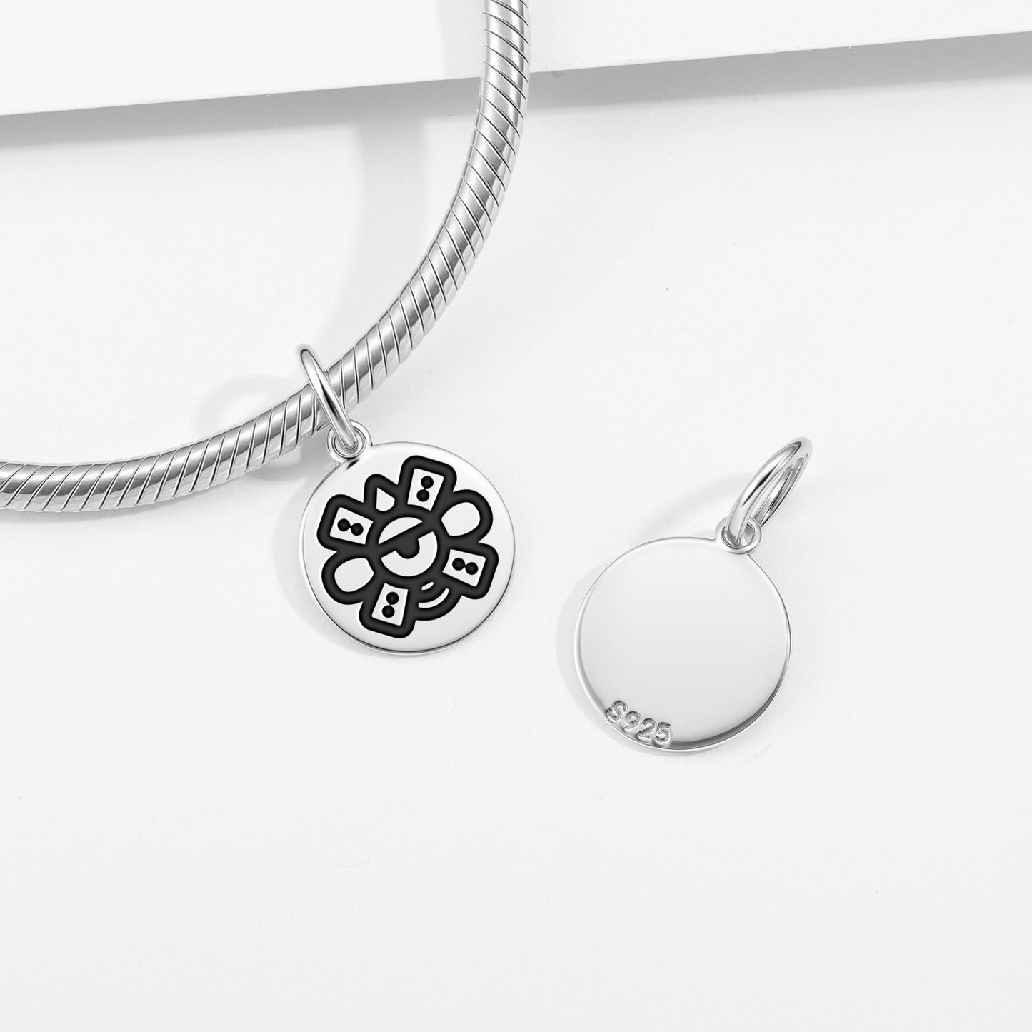 Ollin Aztec Symbols Pendant Dangle Charm