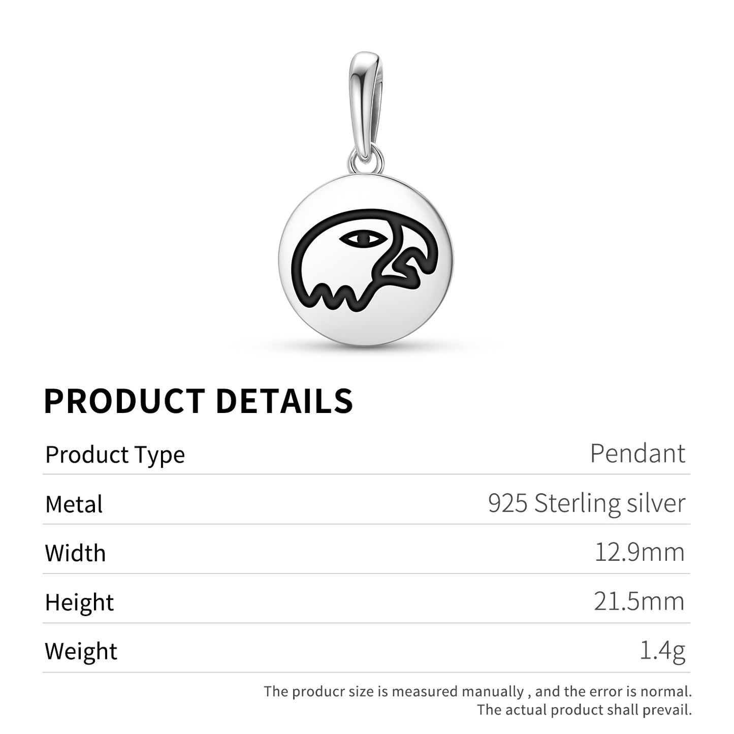 Cuauhtli Aztec Symbols Pendant Dangle Charm