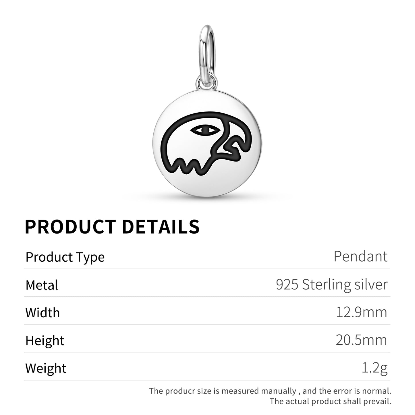 Cuauhtli Aztec Symbols Pendant Dangle Charm