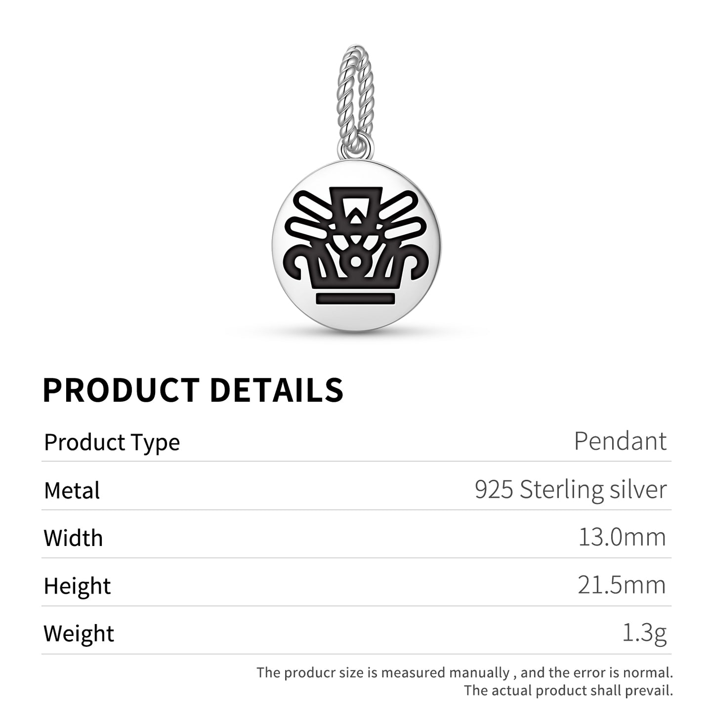 Acatl Aztec Symbols Pendant Dangle Charm